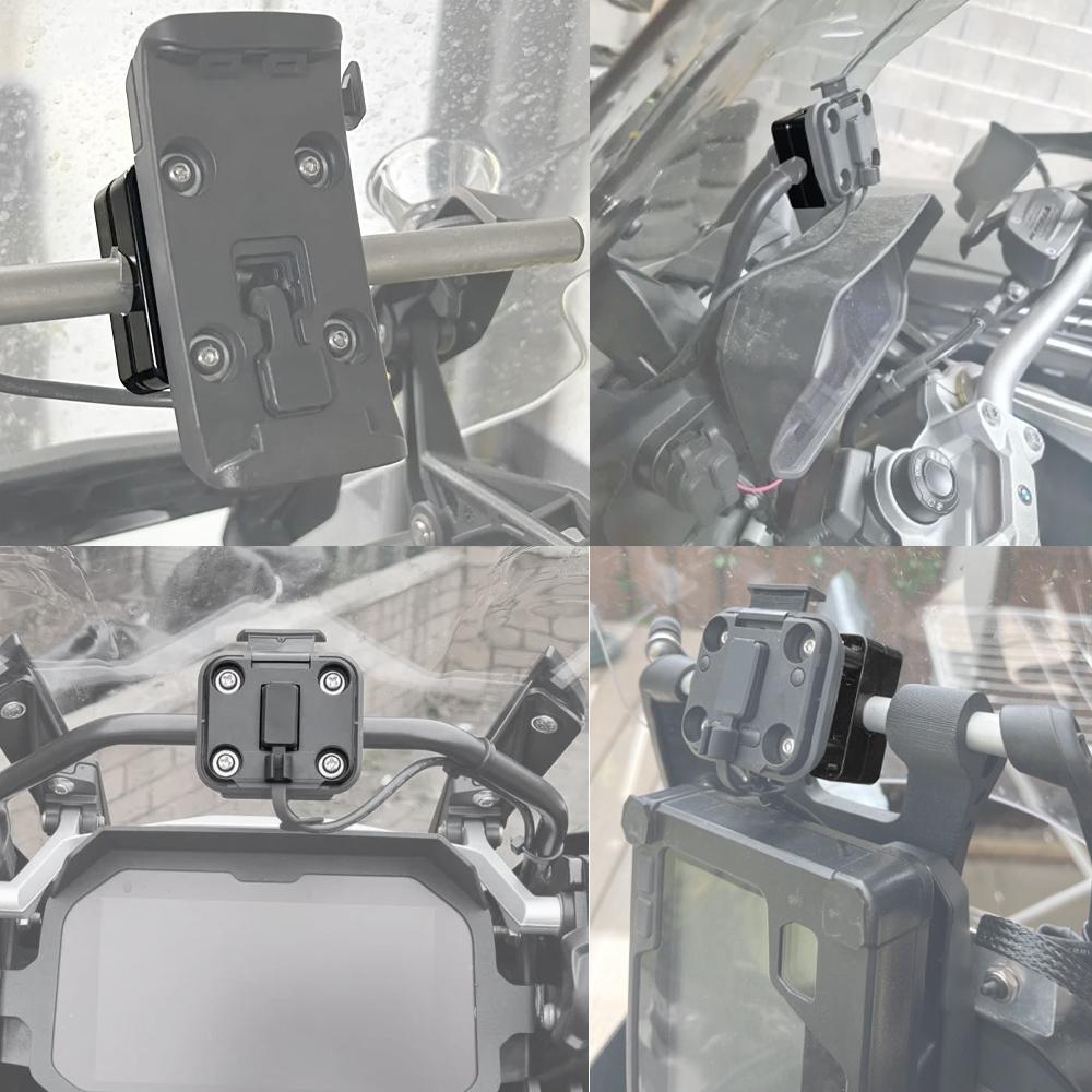 Universal 12mm Bar Motorcycle Phone GPS Bracket AMPS Mount for BMW R1200 R1250 GS GSA Yamaha Tenere 700 Aprilia Tuareg 660