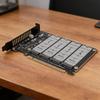 Адаптер Bifurcation Card PCIE Express 5.0 Gen5 Gen4 X16 для 4x NVME M.2 NGFF SSD