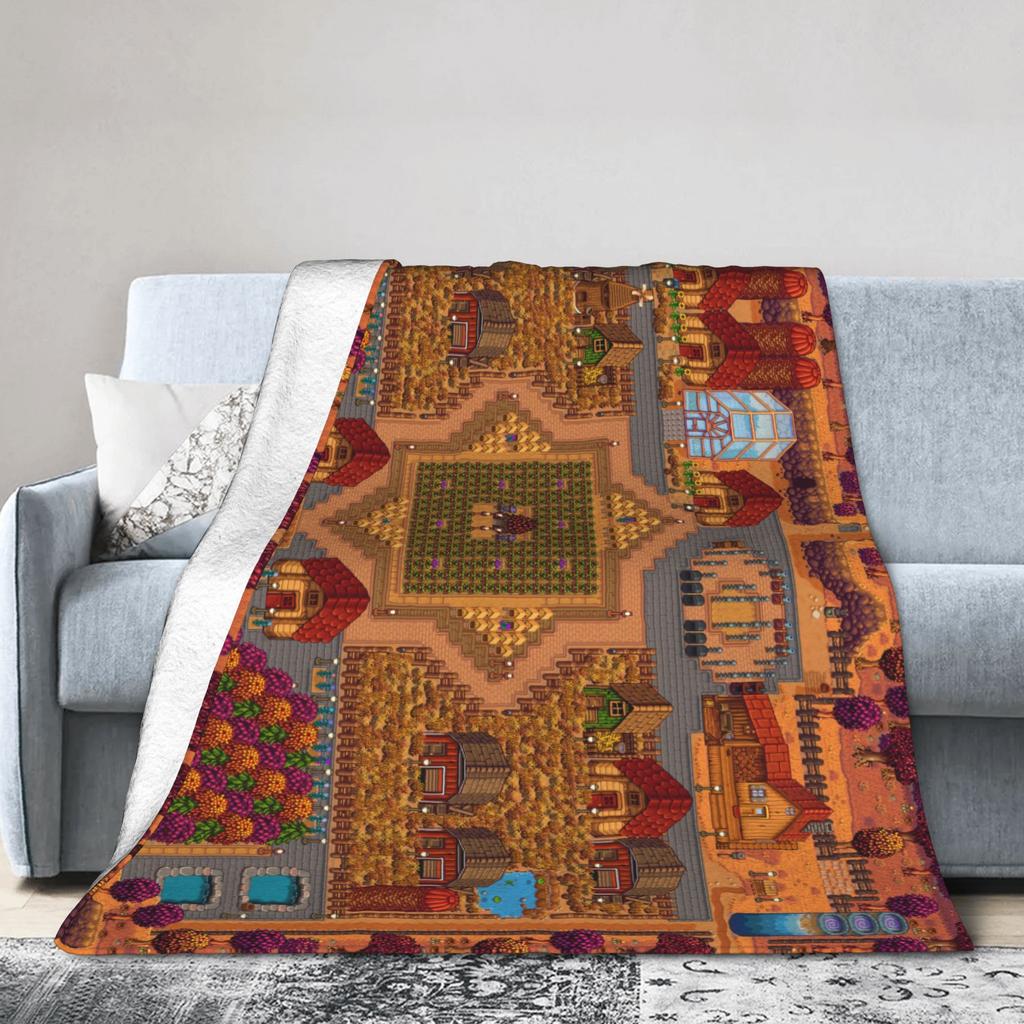 Фланелевые одеяла Stardew Valley Greenhouse Зимнее мягкое одеяло для детей и взрослых, для дивана, кресла, эстетичное покрывало, чехол для дивана