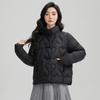 New Chinese winter retro buckle down cotton-padded clothes women's short fashion stand-up collar light cotton-padded clothes women's cotton-padded