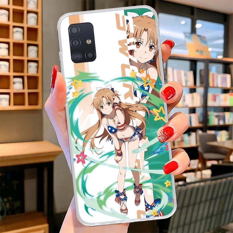 Чехол для телефона с изображением из аниме Sword Art Online SAO для Samsung Galaxy A12 A22 A32 A52 A72 A02S Чехол для телефона Note 20 Ultra 10 S10 Plus A51