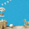 Wallpaper Dots Turquoise, Bottom Turquoise for Living Room and Bedroom 50x1000
