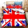 New 3D Print Britain United Kingdom Flag Bedding Set Double Twin King Duvet Cover Comforter Pillowcase Boys Girls Adults Bedroom
