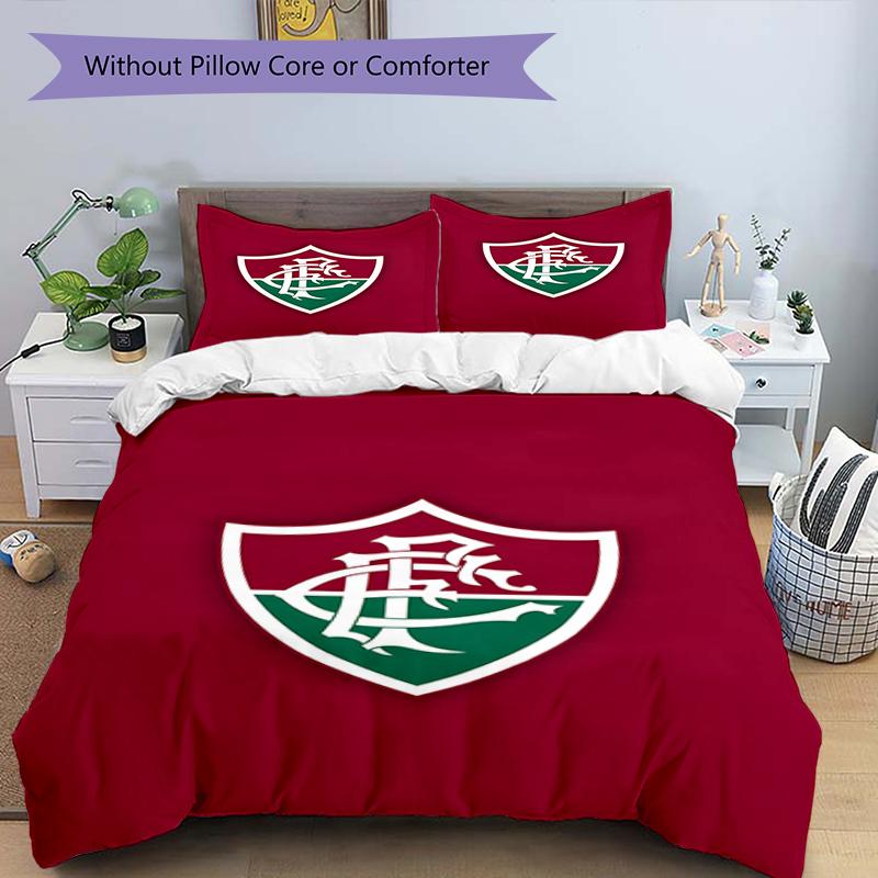 3pcs Football Team (45) Design Cover Set - HD Printed Bedding with 1 Cover and 2 Pillowcases - Perfect for Home and Dorm Decor