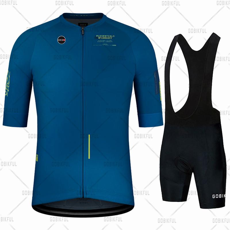 Men's Blue Cycling Set Racing Bicycle Clothing Suit Breathable Mountain Bike Clothing Suit Sportwears 2026 Summer Breathable Suit Cycling Suit