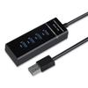 USB 3.0 концентратор, 4 порта, высокоскоростной разветвитель, мульти USB-адаптер расширения для ноутбука/ПК/настольного компьютера, скорость передачи 5 Гбит/с, Plug & Play