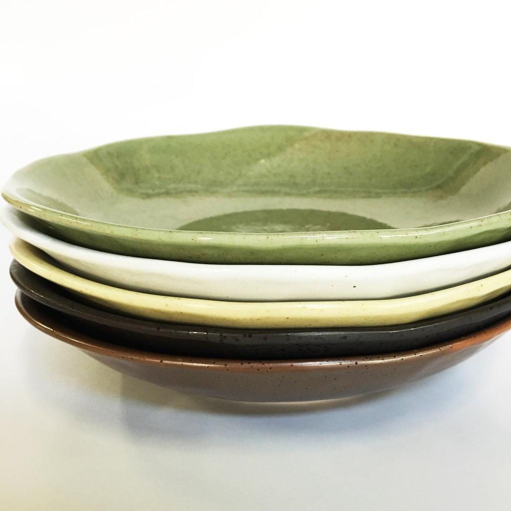 Тарелка для пасты Nishikai Pottery, набор тарелок для карри Ajiwai, набор из 5 предметов, диаметр 22 см, овальная тарелка для пасты, пригодная для посудомоечной машины в микроволновой печи, японская столовая посуда