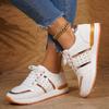 Fashion Fashion White Platform Sneakers for Women 2025 Spring Lightweight Lace Up Sports Shoes Woman Non Slip Pu Leather Casual Sneakers