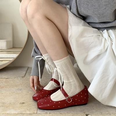 Стелька увеличивающая рост Starry Sky Willow Nail Ballet Single-shoe женские весенние туфли Мэри Джейн