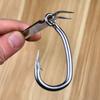 5Pcs Stainless Steel Circle Fishing Hooks Barbed Big Game Hook Tuna Fishhooks  Boat Sea Fishing