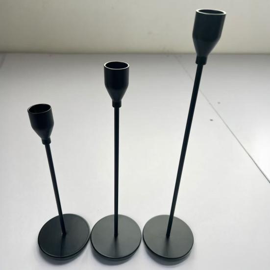 3/6 шт./набор Винтажный высокий металлический подсвечник Подставка для конусных свечей-столбиков Домашняя гостиная Рождество Свадебная вечеринка Подставка для свечей Центральный элемент для обеденного стола