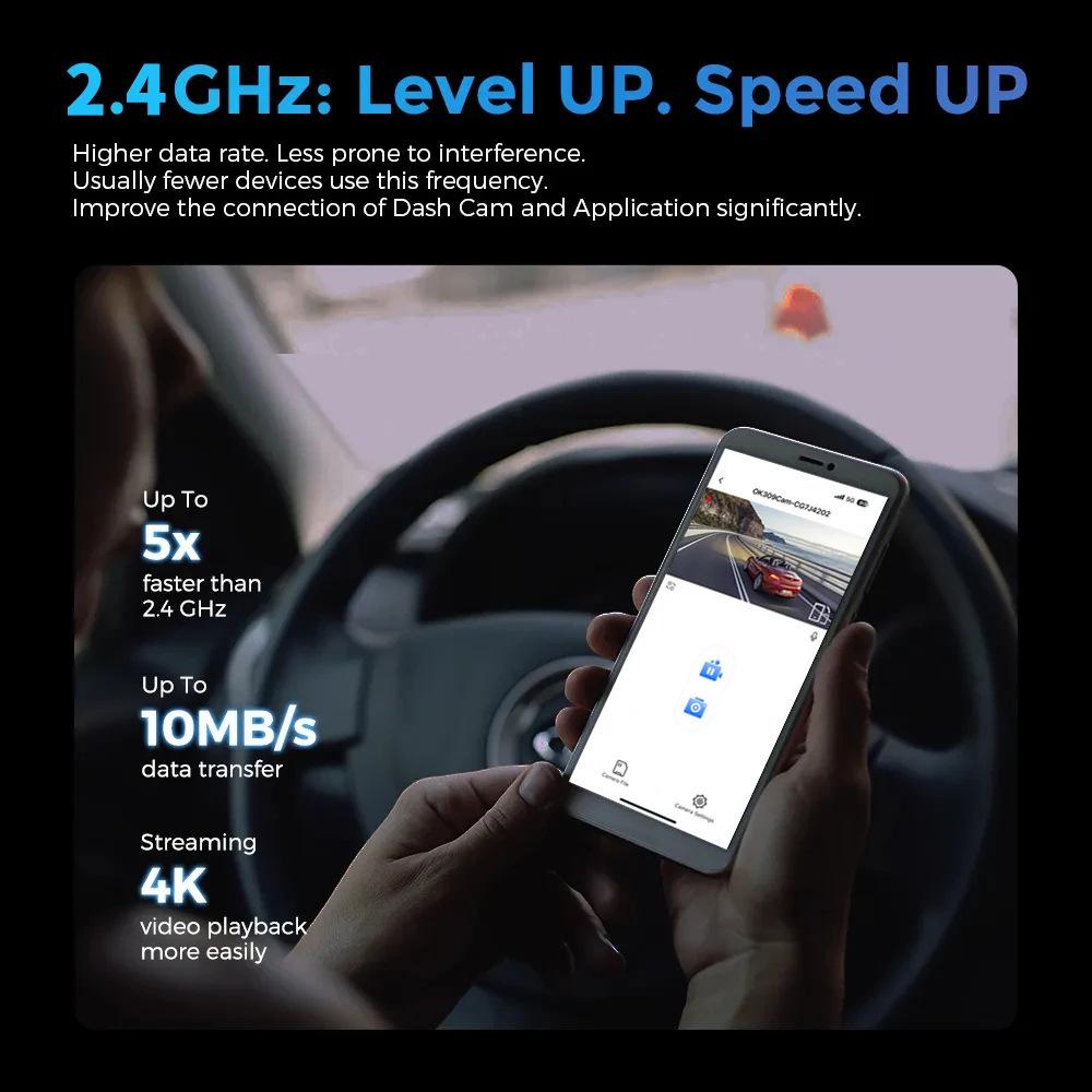 4K Двойная видеокамера для приборной панели с Wi-Fi: Запись HD спереди/сзади и скрытая установка