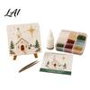 Weekend DIY Project Christmas Mosaic Art Kit Faux Sea Glass Craft Santa Relaxing Activity Claus Snowman Crafting Kit for Adults Beginners
