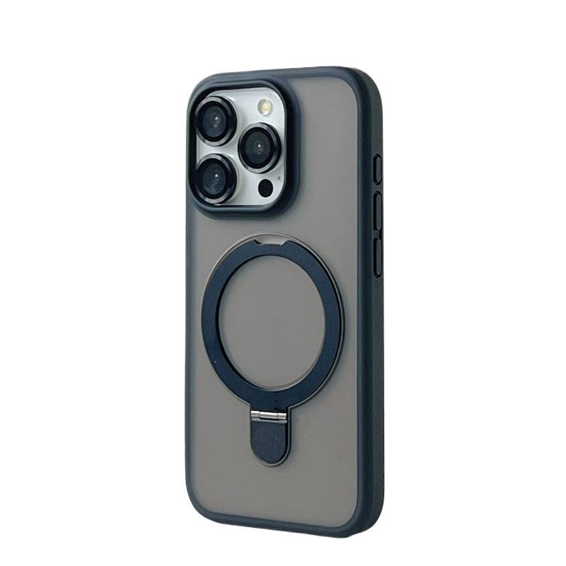 Применимо к iPhone17 матовый магнитный держатель чехол для мобильного телефона Apple 15Pro с защитной пленкой для объектива 18