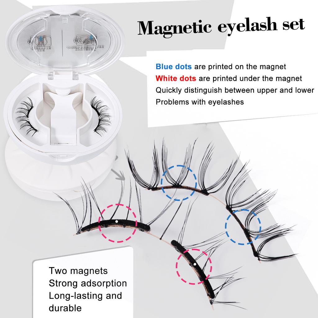 Factory Price 3d Natural Soft Magnetic Lashes Quantum Magnetic Lashes False Eyelash Usa Applicator False Magnet Fiber Lashes