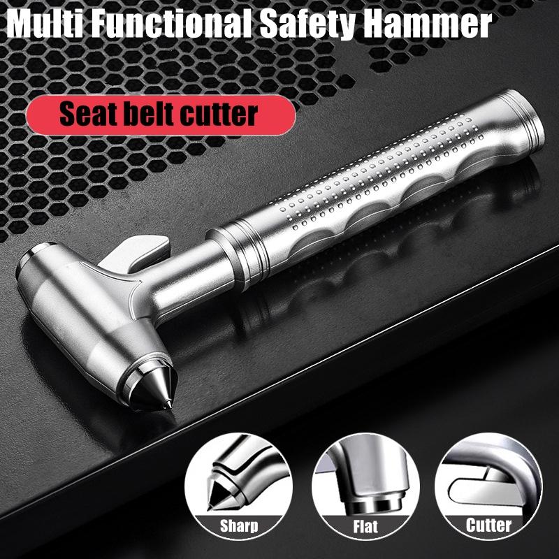 Multi-Functional Car Safety Hammer Metal Auto Emergency Window Breaker Seatbelt Cutter Life-Saving Escape Rescue Safety Hammer