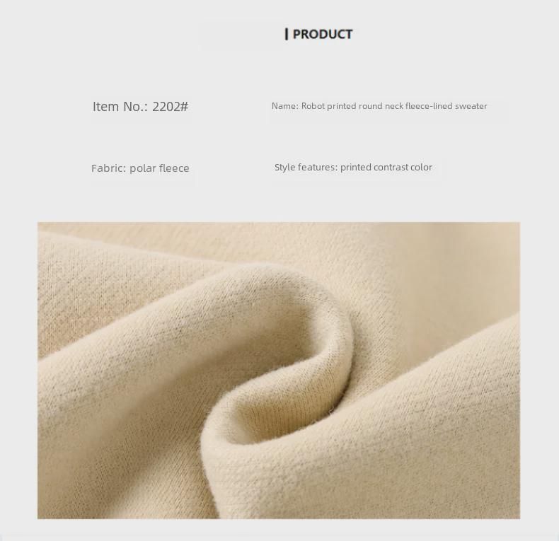 Korean Style High Collar Fleece Sweater for Kids - Warm Winter Long Sleeve for Boys