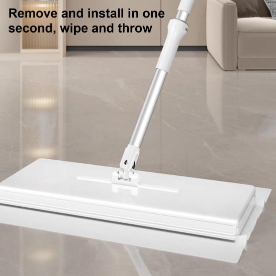 Швабра для деревянного пола с 20 одноразовыми простынями Система простого крепления Легкая конструкция Эргономичная ручка Чистящее средство для пола