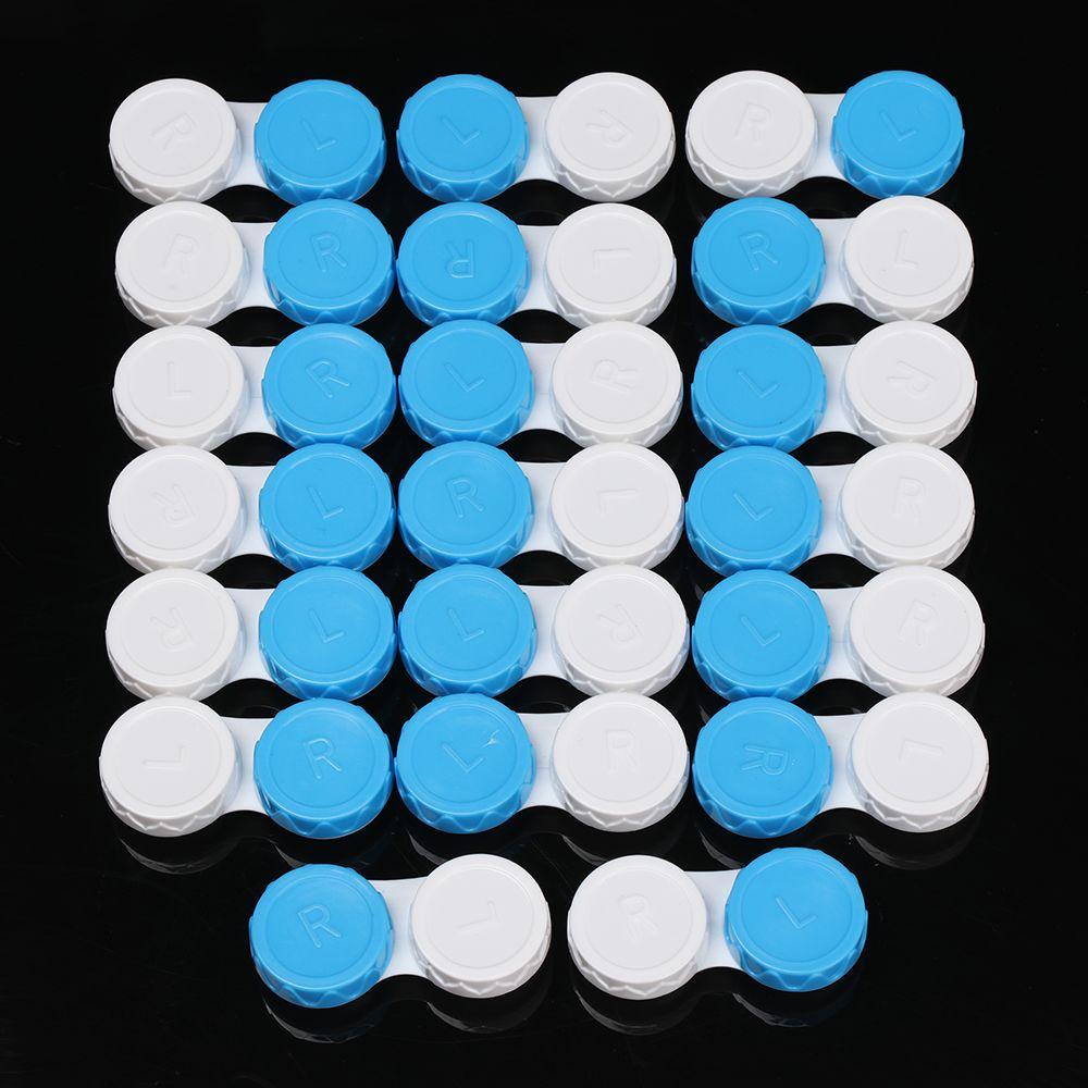 20 PCS New Mini Portable Eye Glass Travel Glasses Holder Candy Color Soaking Box Contact Lens Case