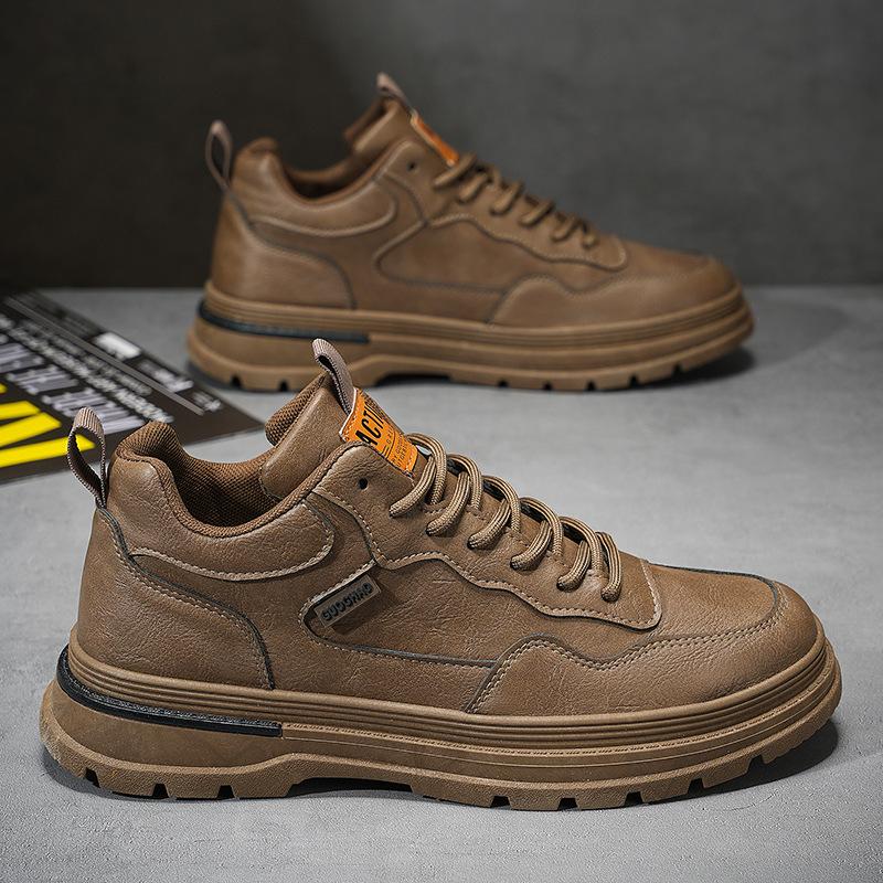 Martin Boots Autumn Men's Shoes New Breathable Waterproof Work Shoes Trendy Versatile Tooling Shoes Casual Leather Shoes Board Shoes Men