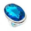 Natural Swiss Blue Topaz Gemstone 925 Sterling Silver Jewelry Ring Size 3.5 Z8G64