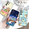 Чехол для телефона F-Sumikko Gurashi для Samsung S26,S25,S24,S23,S22,S30,S21,Ultra,Plus,FE 5G Черный Мягкий Чехол