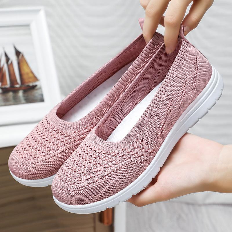 Womens Walking Shoes Slip On Shoes Lightweight Breathable Casual Sneakers Loafers Soft Mesh Shoes Workout Knit Loafer Sneaker for Women