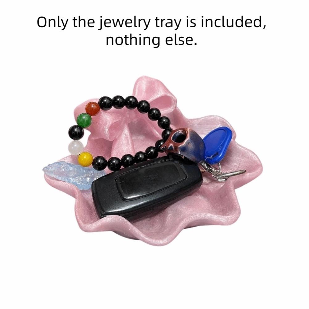 Sweet 3D Printed Jewelry Tray Decorative Jewelry Plates Fashion Bow Ribbon Ring Holder  Desktop Use