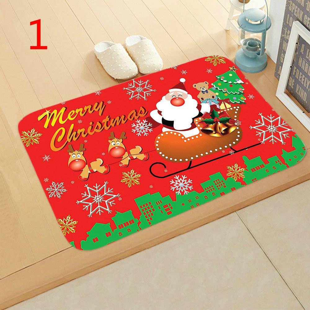 Santa Claus Christmas Doormat Carpet Floor Carpet Home Page Merry Christmas Tree Decoration Happy New Year 2020 Christmas Gift