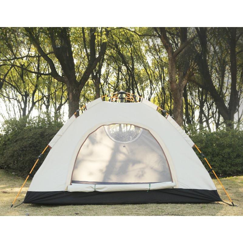 Tent Outdoor Automatic Portable Folding Camping Beach Quickly Open Camping Silver Glue Coating Thickened Rainproof