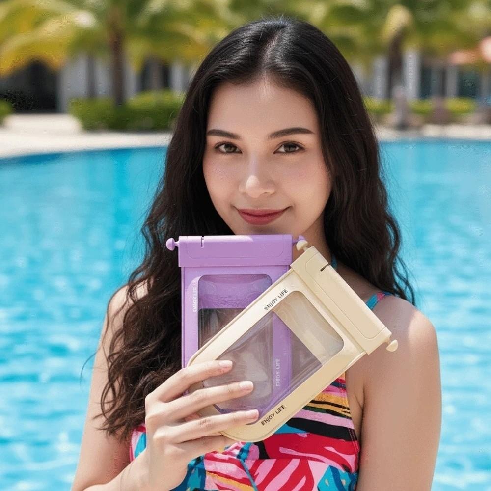 Sealed Waterproof Phone Pouch Adjustable Strap PVC Storage Pack Transparent Hanging Neck Bag Men