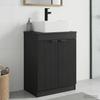 Bathroom Cabinet with Sink Black 54 x 35 x 83 cm