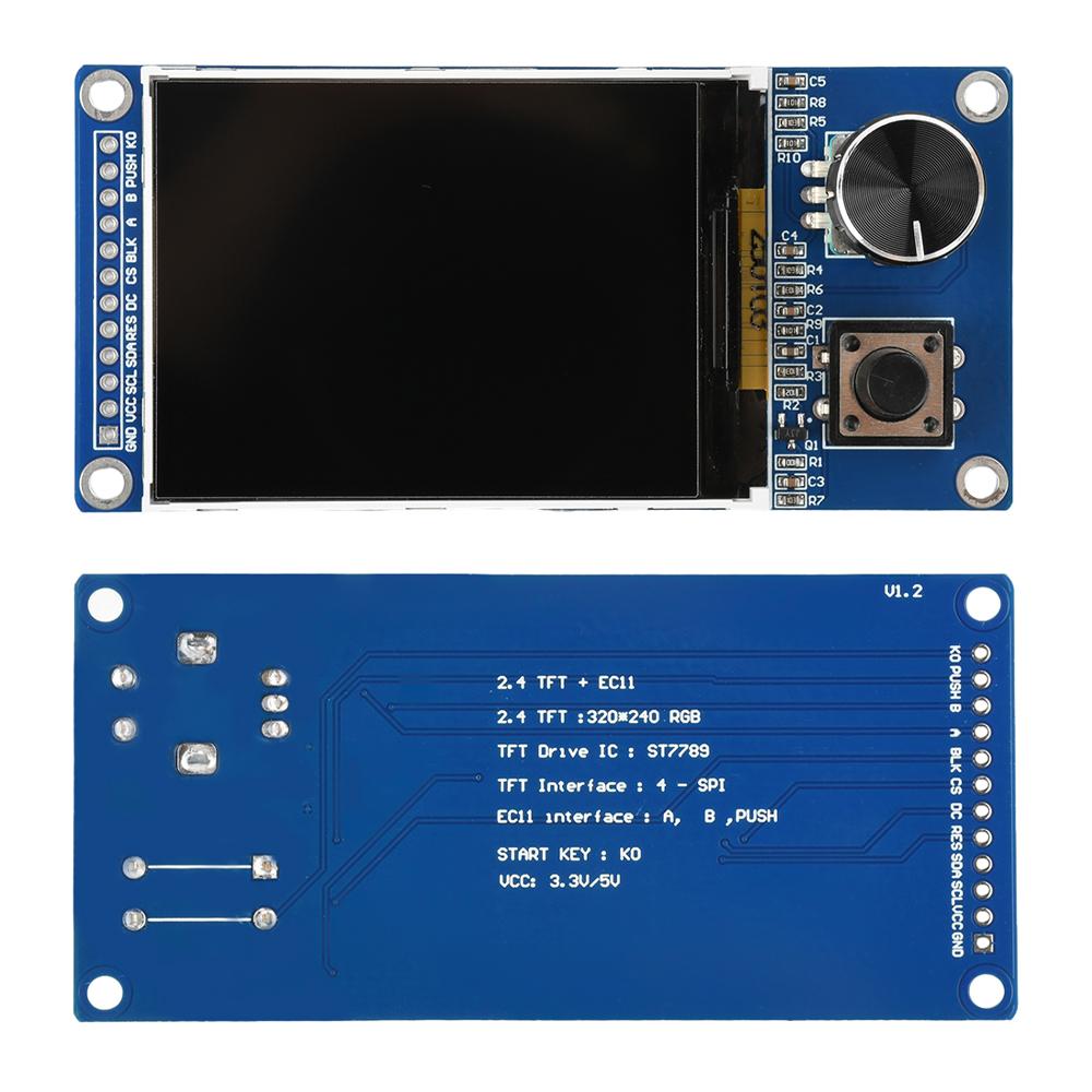 1.8-inch 2.4-inch TFT display screen with EC11 rotary encoder combination module SPI interface LCD display screen for arduino