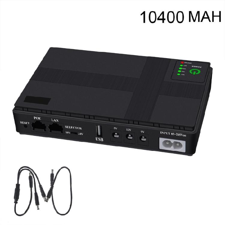 Мини ИБП 10400 мАч 5В 9В 12В Резервное питание от аккумулятора Портативный источник бесперебойного питания