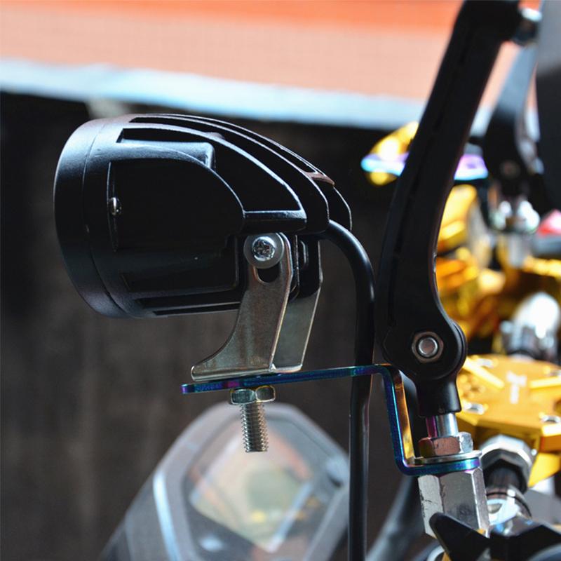 Кронштейн для светодиодной фары мотоцикла, кронштейн для лампы зеркала заднего вида, кронштейн-зажим для удлинения прожектора, многофункциональные аксессуары для мотоцикла