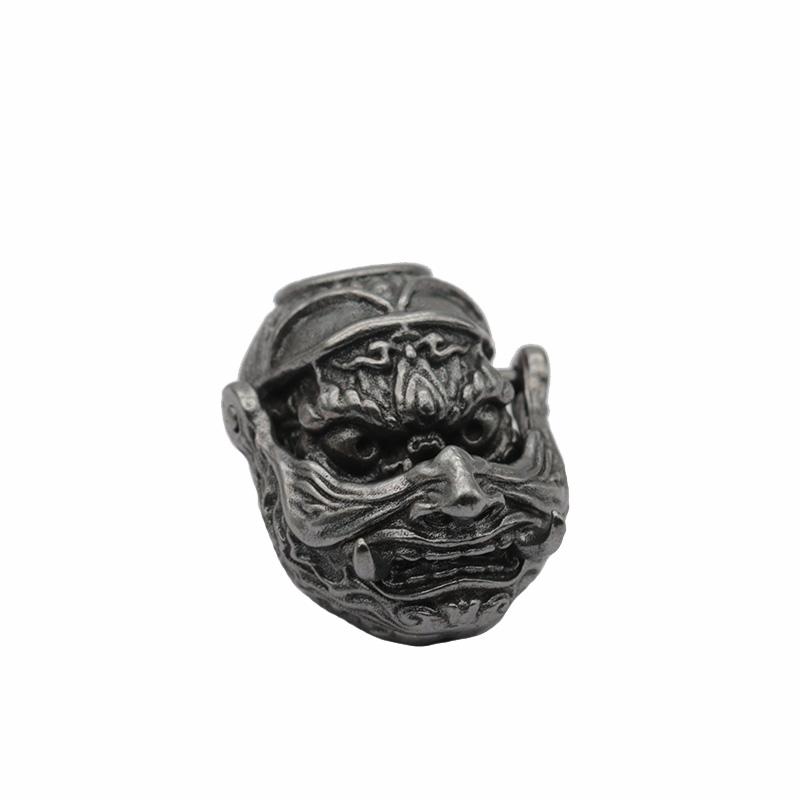 Openable Bucktooth Mask Gabala Skull Brass Knife Beads EDC Outdoor DIY Paracord Woven Lanyard Pendants Bracelets Accessories