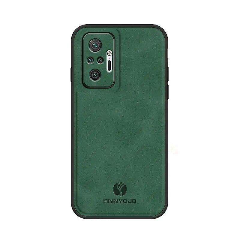 Sheepskin Leather Case For Xiaomi Redmi Note 10 Pro 4G 5G 10s Luxury Men Business Vintage Magnetic Back Cover On Note10 S 10pro