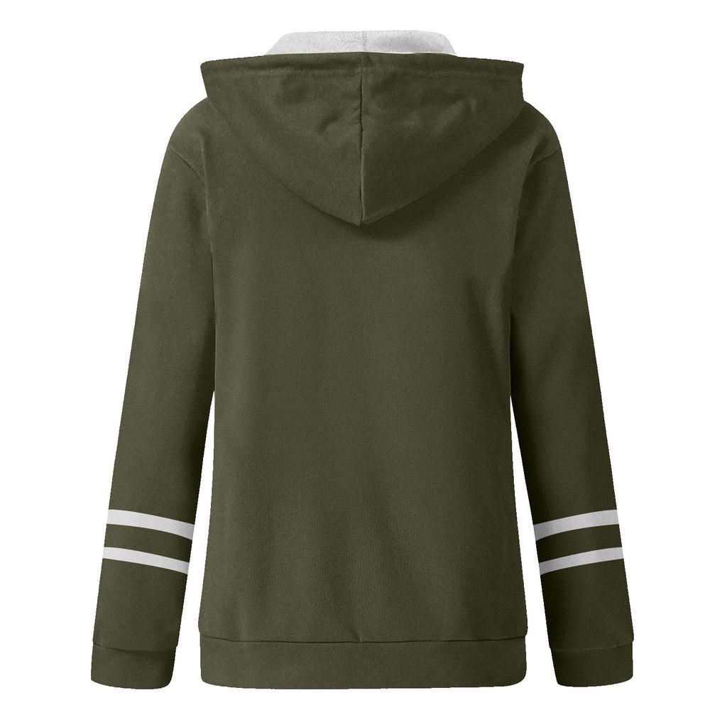 Женские модные повседневные однотонные толстовки с длинными рукавами, толстовки на молнии, пальто с карманом