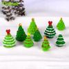 5/10PCS Mini Christmas Resin Ornaments DIY Micro Landscape Garden Ornaments Resin Craft Creative Xmas Tree Shape Decoration