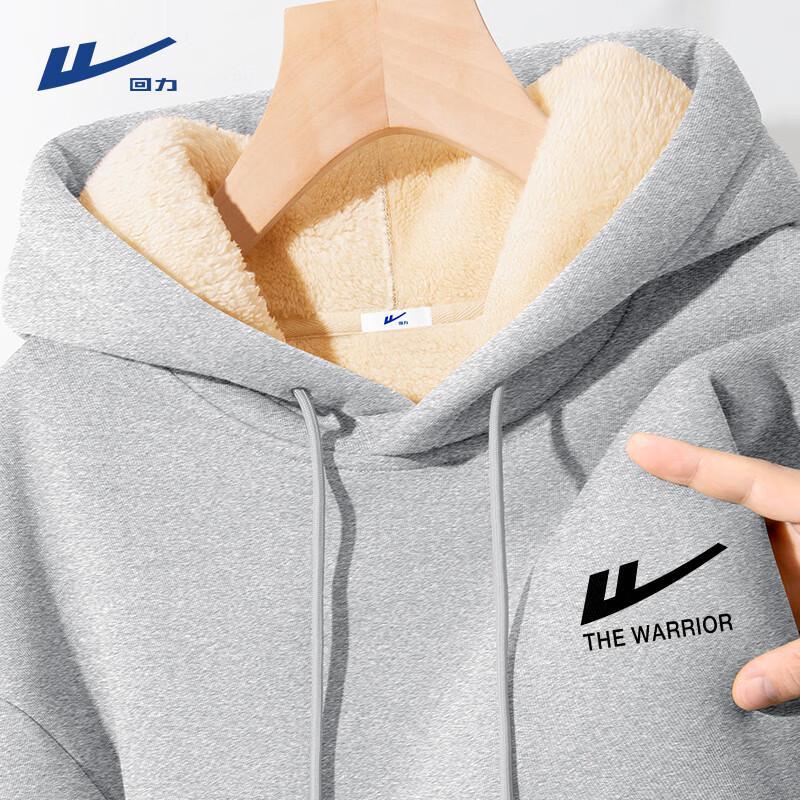 Warrior Men's Winter Thickened Lamb Velvet Hooded Sweatshirt
