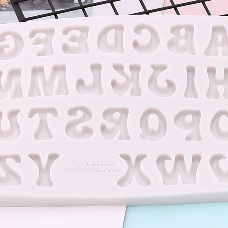 DIY Handmade Силиконовая Сахарная Форма для Торта Декор Для Вечеринки Подарки Сахарная Цифровая Буква Украшения Торта Сделай Сам Домашний Декор 26 Букв Бусины