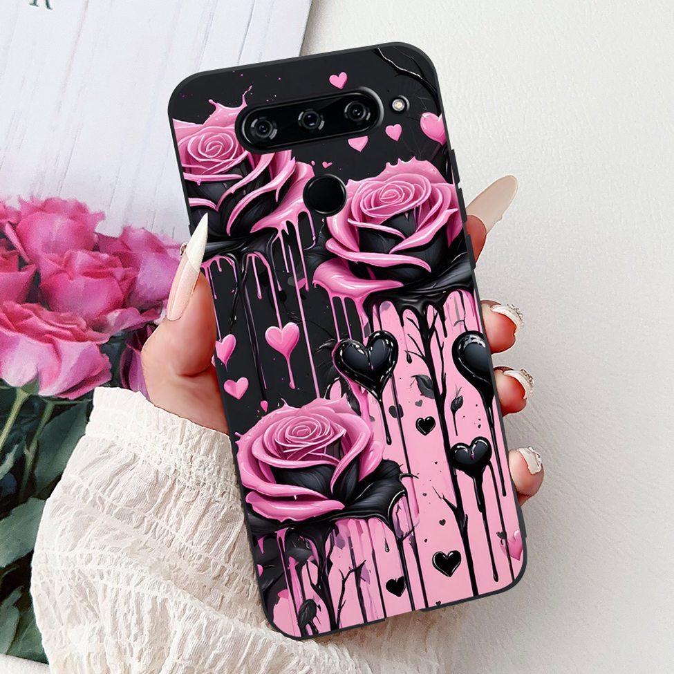 Чехол For LG V40 ThinQ Чехол-крышка Силиконовый Роскошный Модный Милый Кот Крутой Ударопрочный Бампер Корпус Для LG V405 LM-V405 LM-V409N