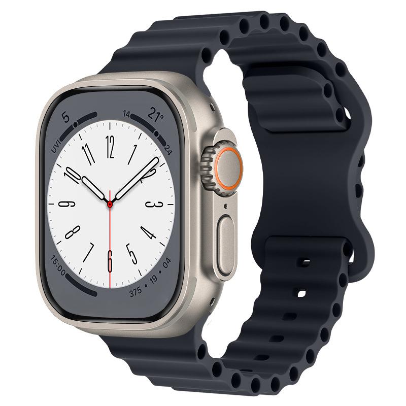 Силиконовый ремешок Ocean для Apple Watch Ultra 3 2 49 мм 6 SE 38 40 44 мм Спортивный браслет для iWatch Series 11 10 9 8 7 46 мм 45 41 Ремешок