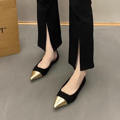 Летняя женская обувь с острым носком, комбинированная по цвету, дешевая ликвидация 2025, низкая цена, шикарная и элегантная, популярные женские балетки