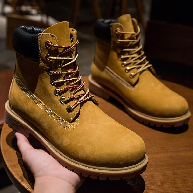 Мужские ботинки унисекс ручной работы в стиле ретро из натуральной коровьей кожи, водонепроницаемые зимние ботильоны, мужская обувь