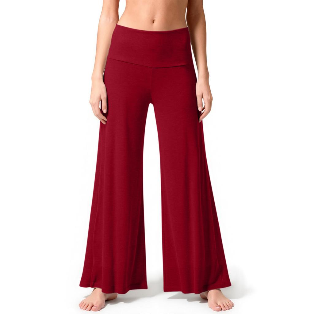 Women’s Wide Leg Yoga Pants High Waist Stretchy Flare Lounge Pants Soft Comfy Relaxed Fit for Daily Wear and Exercise