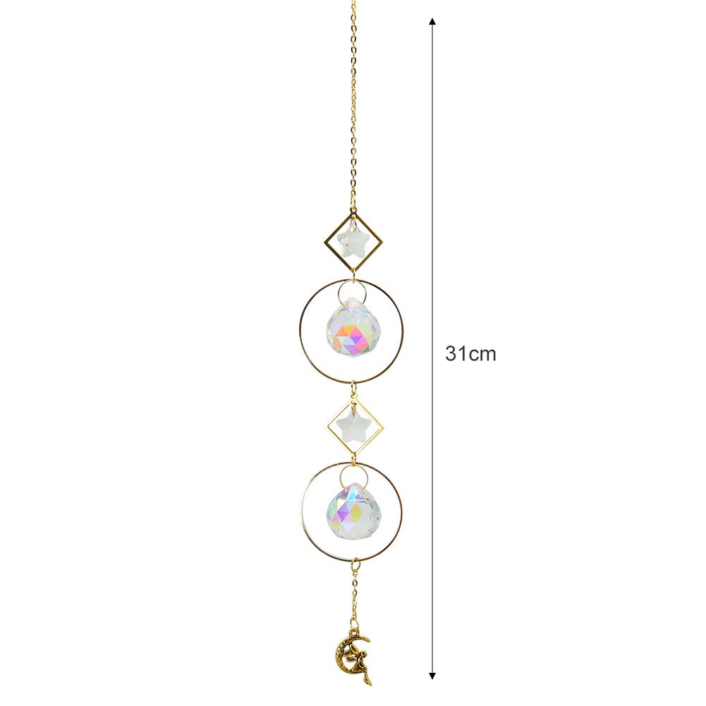 Crystal Sun Catcher Prisms Hanging Prisms Rainbow Crystal Sun Sensor Pendant for Window Outdoor Garden Wedding Decoration