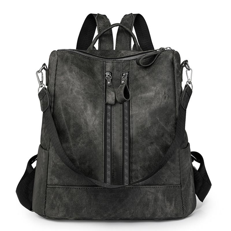 Рюкзак для пригородных поездок, женская сумка с двойной молнией, многофункциональная дорожная сумка через плечо