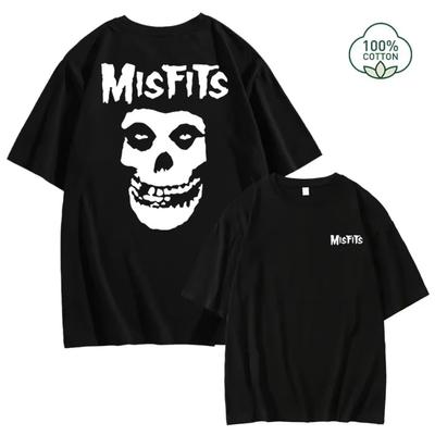 2023 Новый мужской 100% хлопок High Street Fashion Досуг Веселый Череп Принт Узор Высокого Качества Топ Уличный Фитнес S-4XL