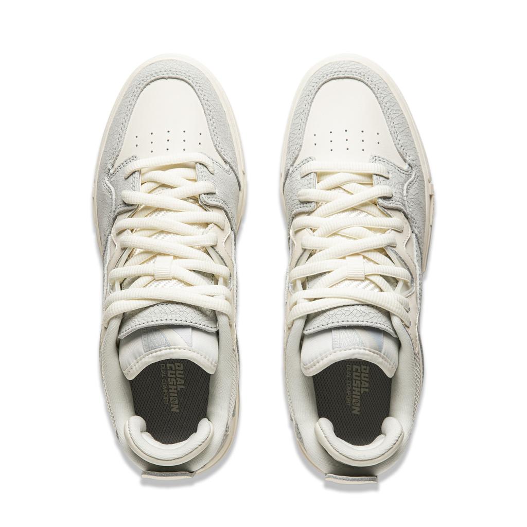 Li Ning Wave Pro Slip Resistant Cushioning Abrasion Resistant Support Skateboard Shoes Women's Gray AECU020-1